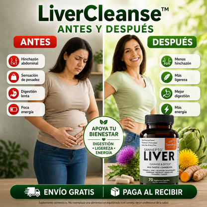 LiverCleanse™| Siéntete liviano, limpio y con más energía - 70 Cápsulas OFERTA ESPECIAL
