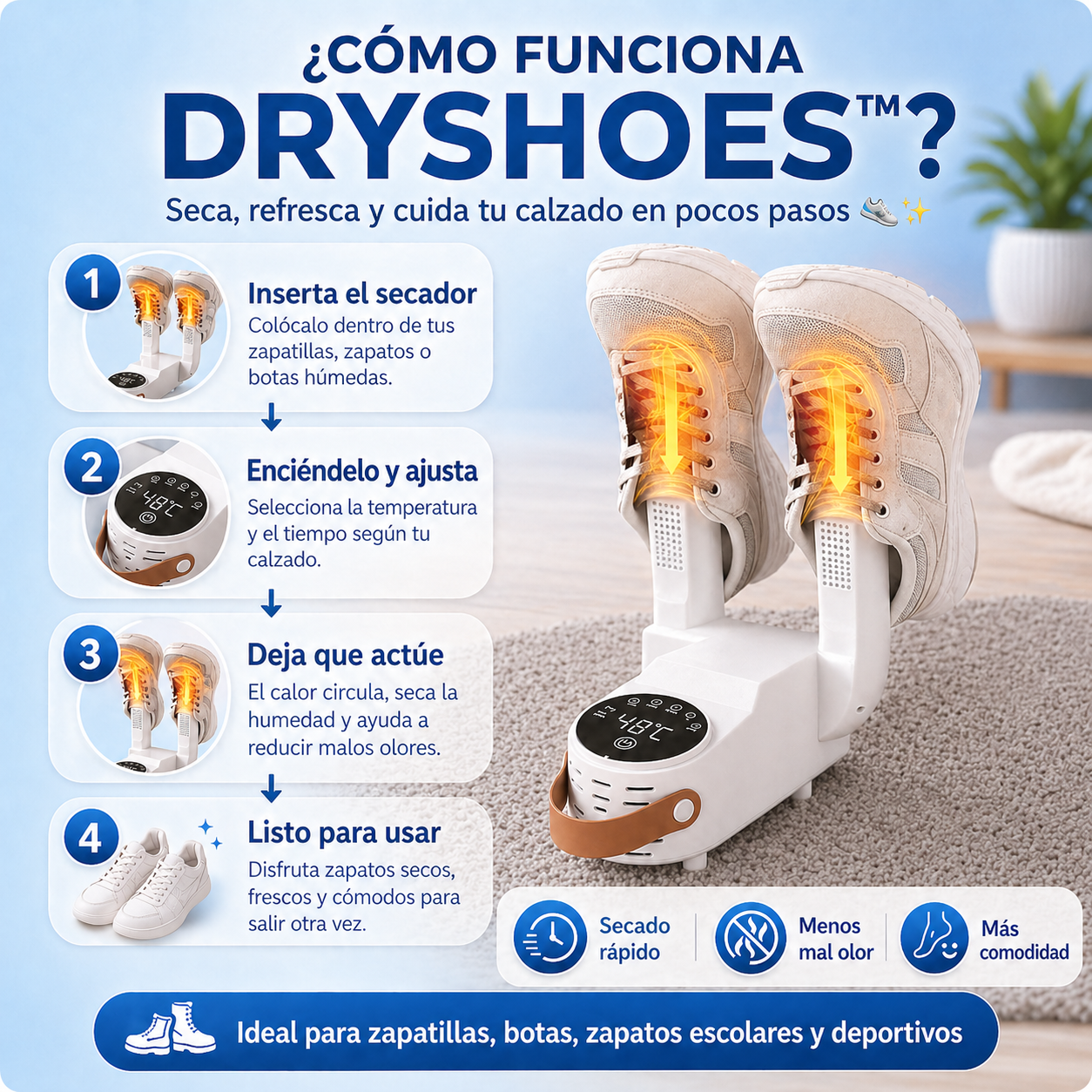 DryShoes™| Camina seco, cómodo y sin olores
