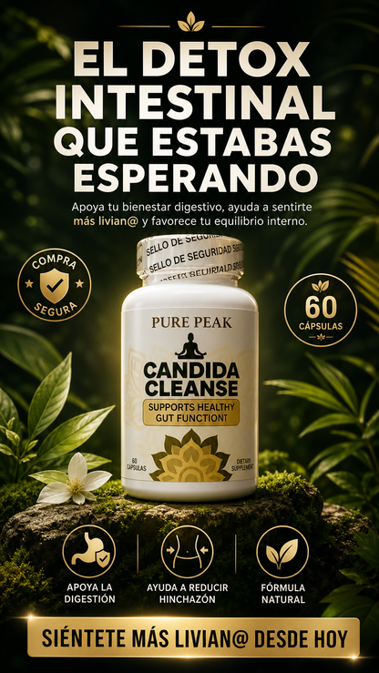 🌿 CANDIDA CLEANSE ORIGINAL™ 2x1 🍄 | Apoya una limpieza intestinal profunda y siéntete más livian@ cada día
