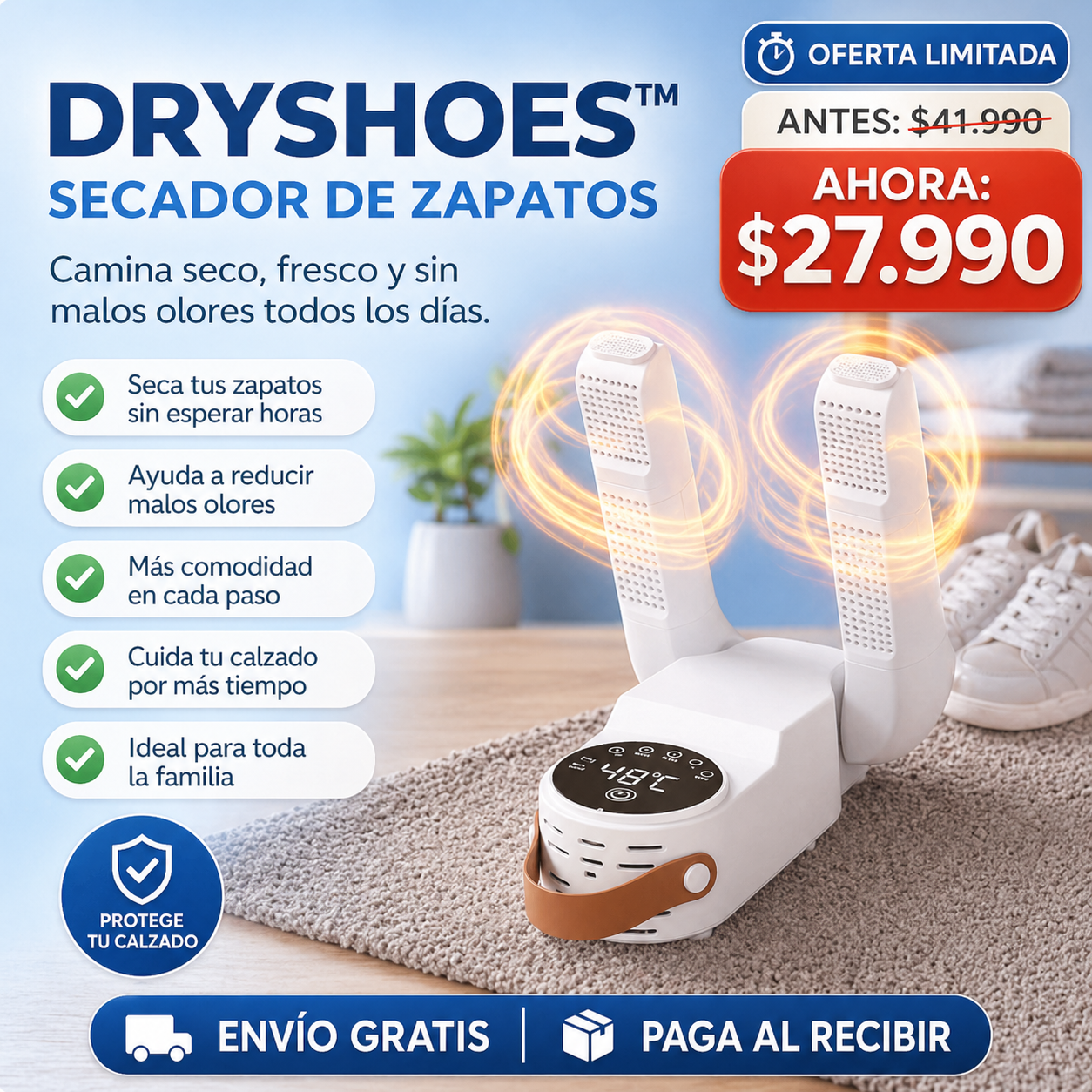 DryShoes™| Camina seco, cómodo y sin olores