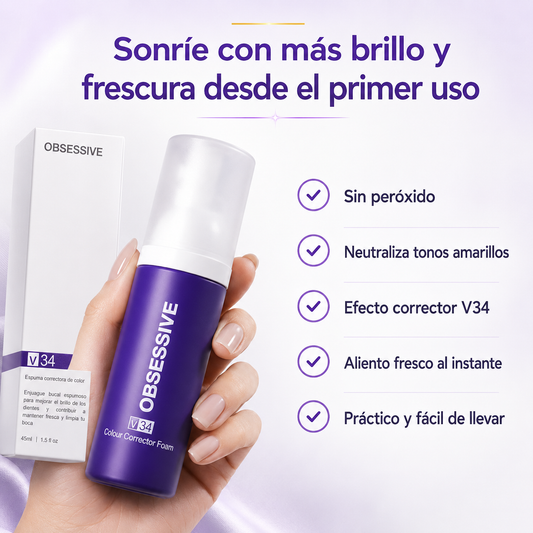 Obsessive V34 – Espuma Correctora Dental Sin Peróxido en 2 Minutos