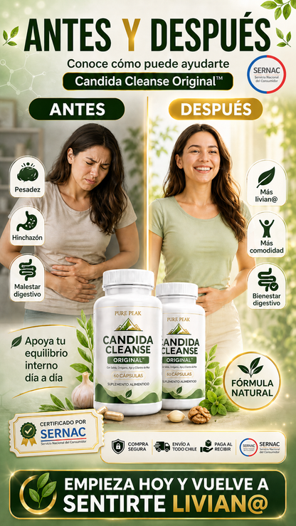 🌿 CANDIDA CLEANSE ORIGINAL™ 2x1 🍄 | Apoya una limpieza intestinal profunda y siéntete más livian@ cada día